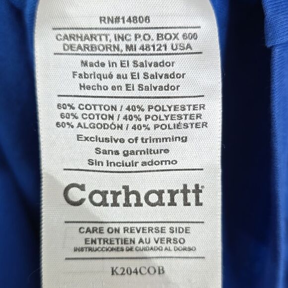 Carhartt Mens Short Sleeve Single Pocket Work-Dry Tee XL - Picture 7 of 7